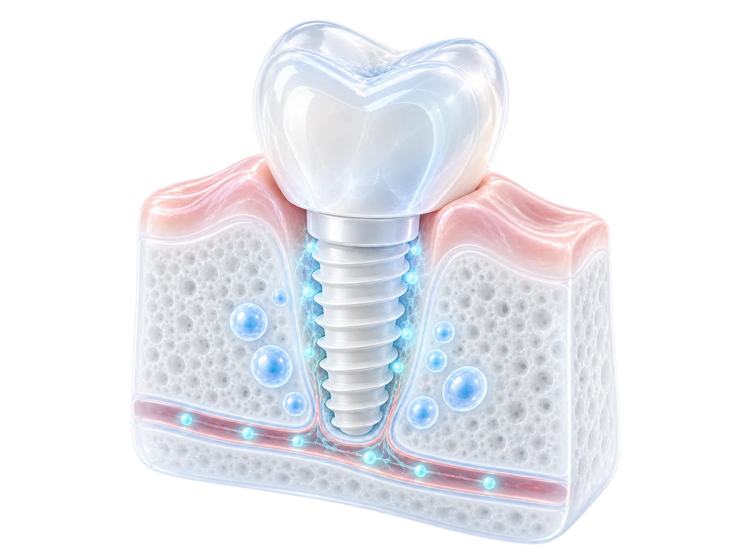 Implantat im Querschnitt